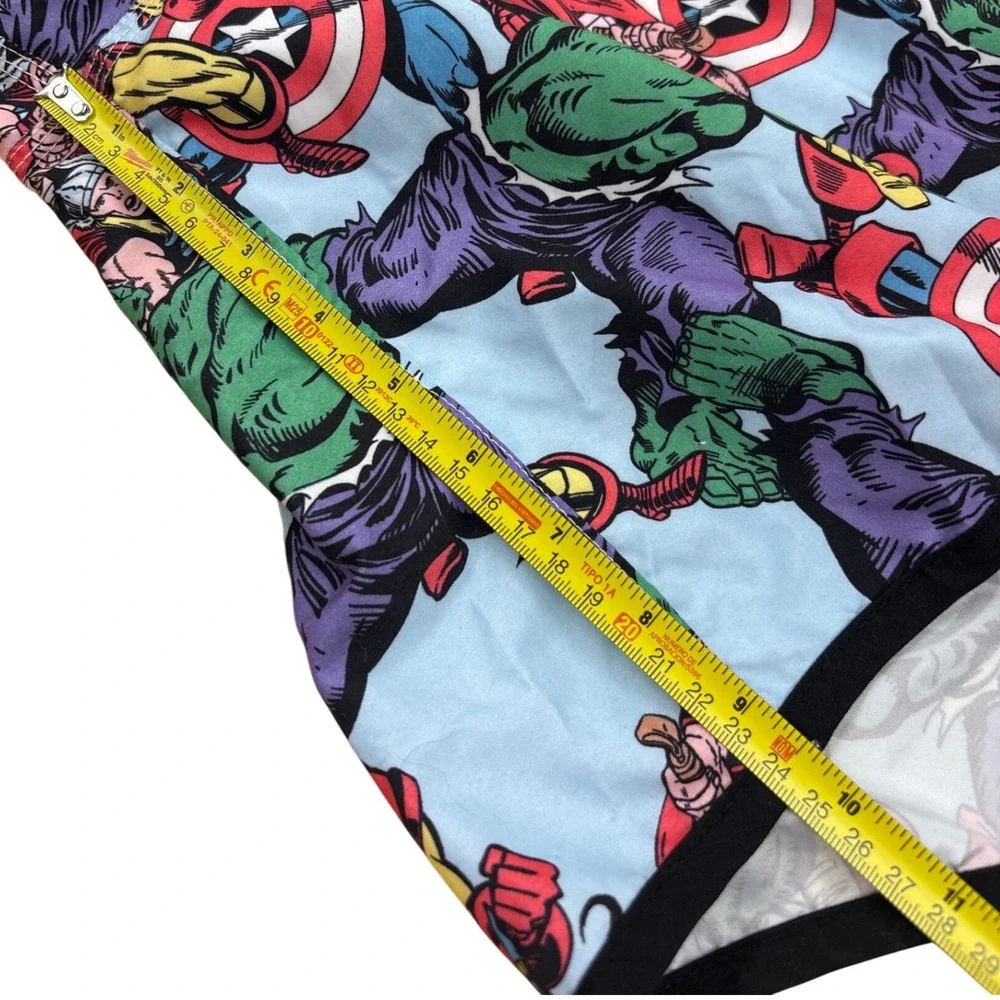 Marvel Comics Avengers Board Shorts Mens Blue All Over Print Swim Trunks 32